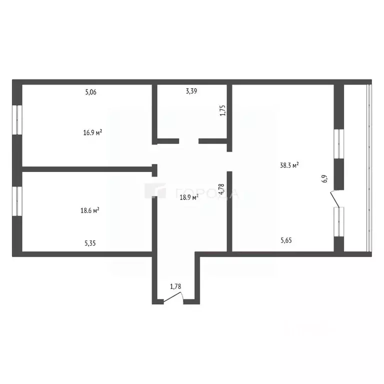 3-к кв. Алтайский край, Барнаул ул. Сергея Семенова, 14 (98.5 м) - Фото 2