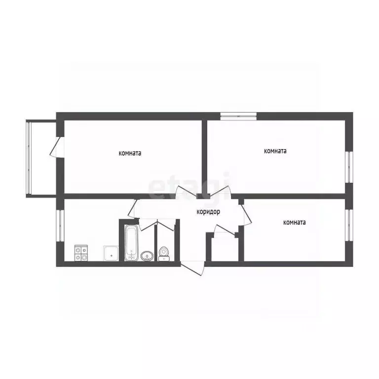 3-к кв. Камчатский край, Петропавловск-Камчатский Ключевская ул., 24 ... - Фото 1