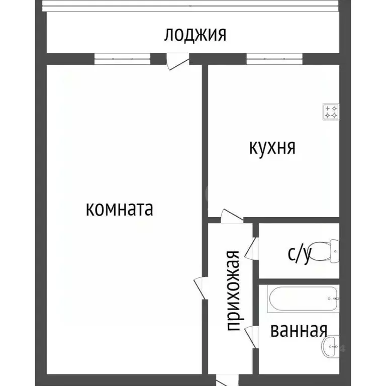 1-к кв. Курганская область, Курган ул. Василия Блюхера, 7 (33.9 м) - Фото 2