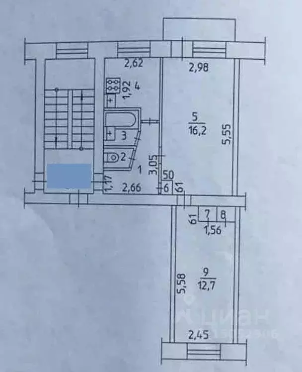 2-к кв. Пермский край, Березники ул. Челюскинцев, 79 (43.9 м) - Фото 0