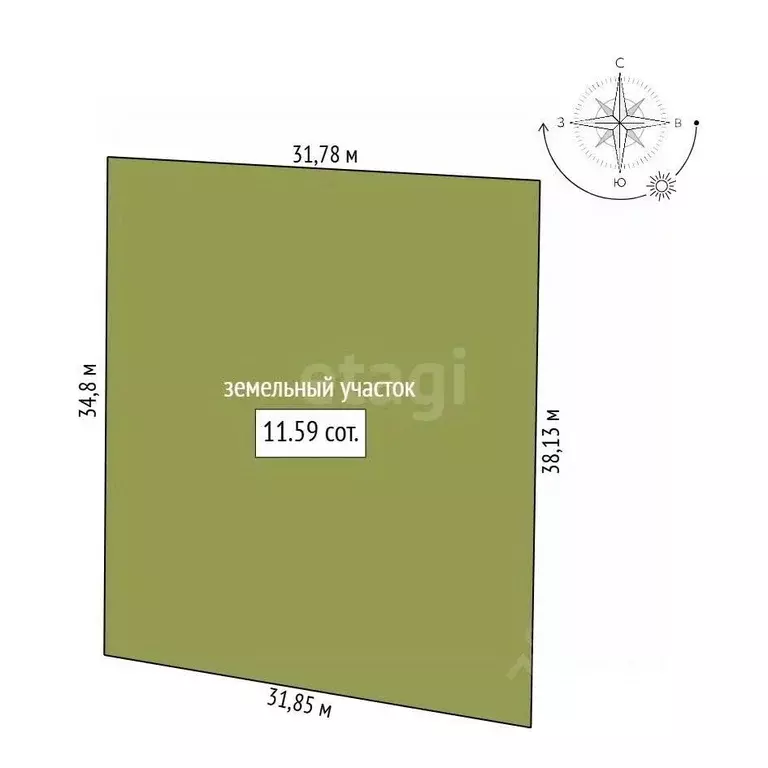 Участок в Амурская область, Благовещенский район, с. Волково  (11.59 ... - Фото 2