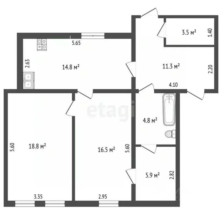 Дом в Калужская область, Калуга Тарутинская ул. (76 м) - Фото 2