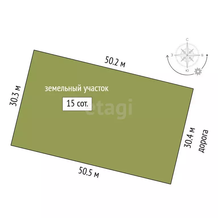 Участок в село Иска, улица Багуркина (15 м) - Фото 1