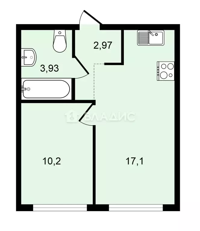 1-комнатная квартира: Москва, Очаковское шоссе, 5к3 (34.2 м) - Фото 1