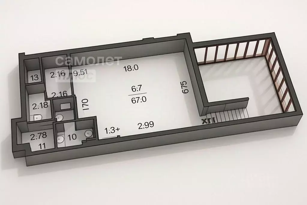 Помещение свободного назначения в Москва Мичуринский просп., 7К1 (129 ... - Фото 2
