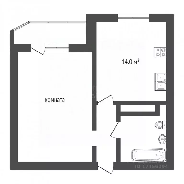 1-к кв. Тюменская область, Тюмень Кремлевская ул., 112к3 (42.0 м) - Фото 2