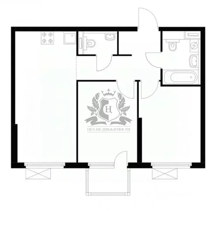 2-к кв. Ленинградская область, Всеволожский район, д. Новое Девяткино ... - Фото 2