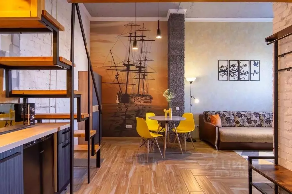 1-к кв. Санкт-Петербург наб. Макарова, 34 (25.0 м) - Фото 1