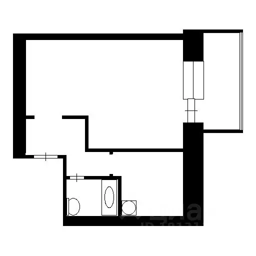 1-к кв. Челябинская область, Челябинск Российская ул., 63 (32.4 м) - Фото 2