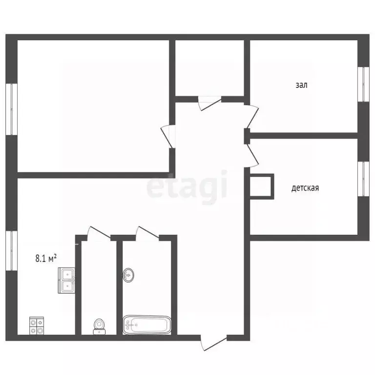 3-к кв. Ямало-Ненецкий АО, Муравленко ул. Губкина, 6 (65.3 м) - Фото 1