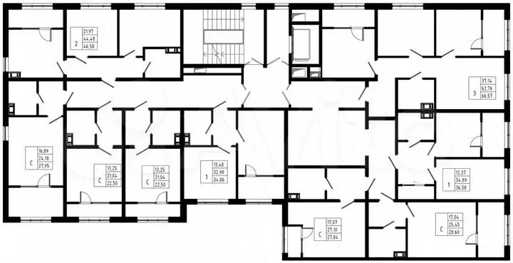 Квартира-студия, 28,6м, 6/8эт. - Фото 1