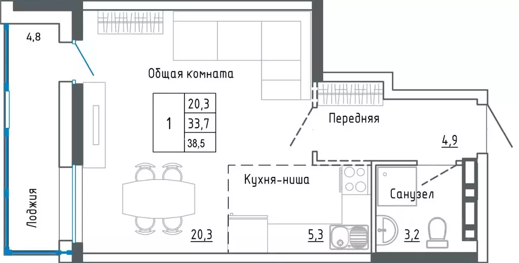 1-к кв. Приморский край, Уссурийск ул. Александра Францева, 42 (38.6 ... - Фото 0