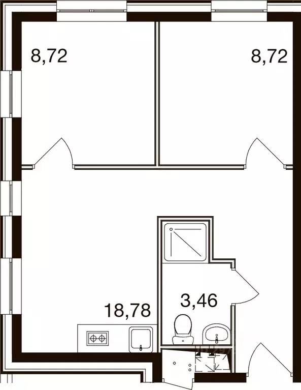 2-к кв. Московская область, Одинцовский городской округ, ... - Фото 1