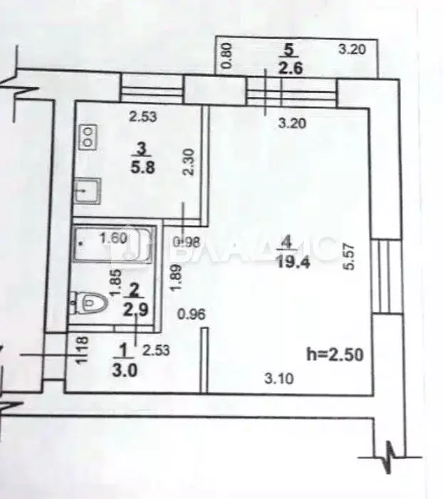 1-к кв. Башкортостан, Стерлитамак ул. Худайбердина, 126 (31.1 м) - Фото 2