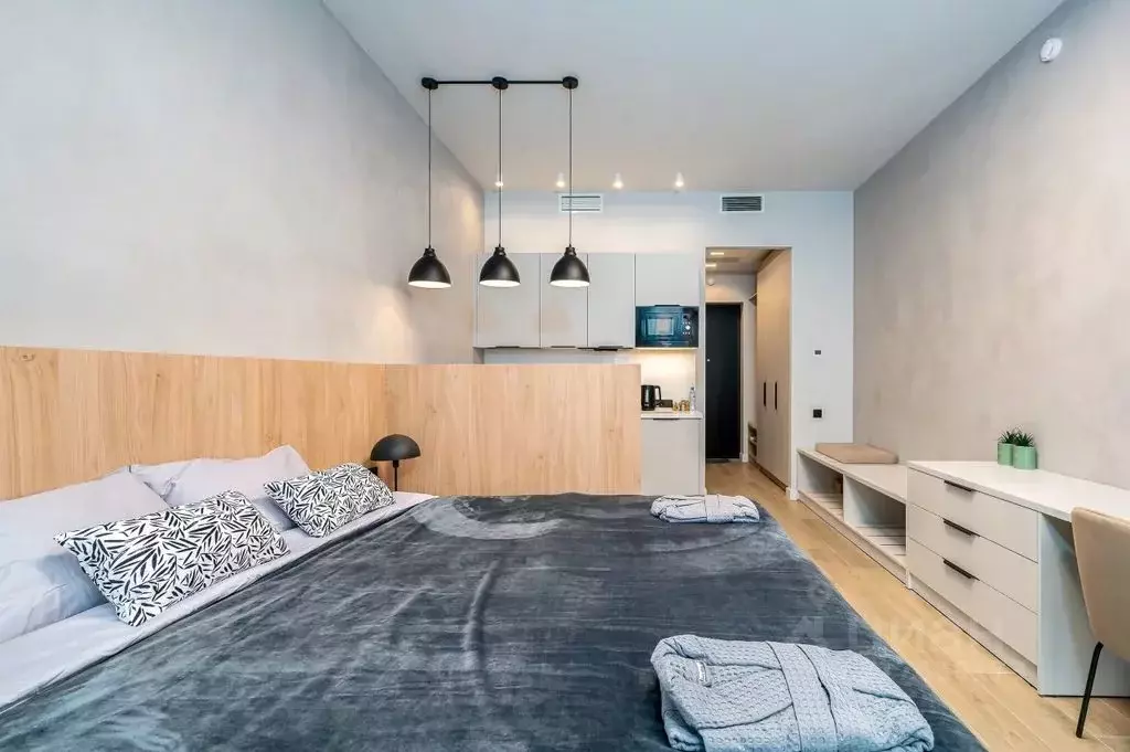 Студия Санкт-Петербург наб. Макарова, 58 (35.0 м) - Фото 1