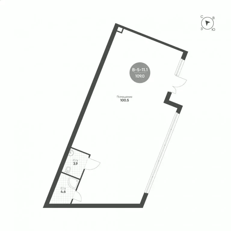 Помещение свободного назначения (109 м) - Фото 2