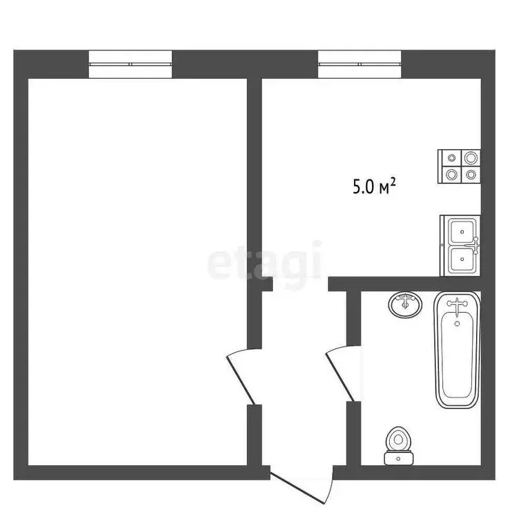 1-комнатная квартира: Рыбинск, улица 9 Мая, 17 (28.4 м) - Фото 1
