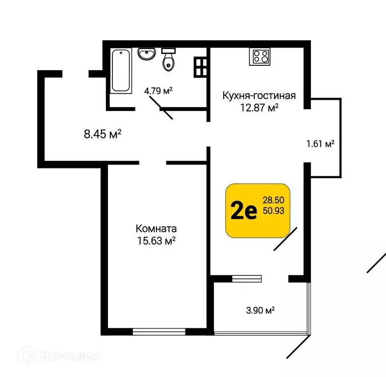 Продаётся 2-к квартира, 53.36 м - Фото 0