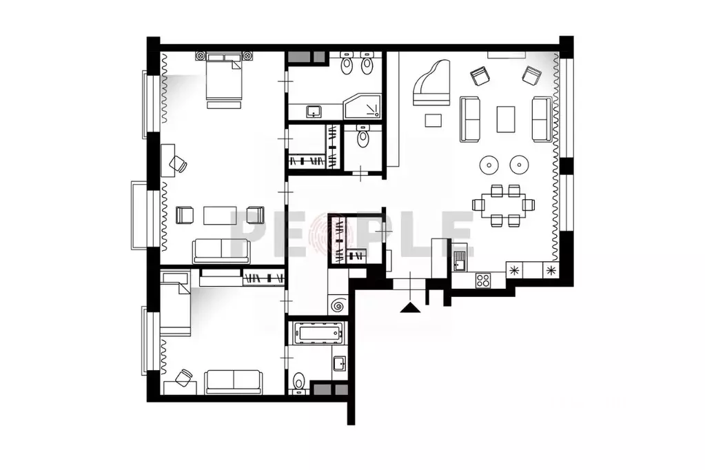 3-к кв. Москва 1-й Смоленский пер., 21 (140.3 м) - Фото 2