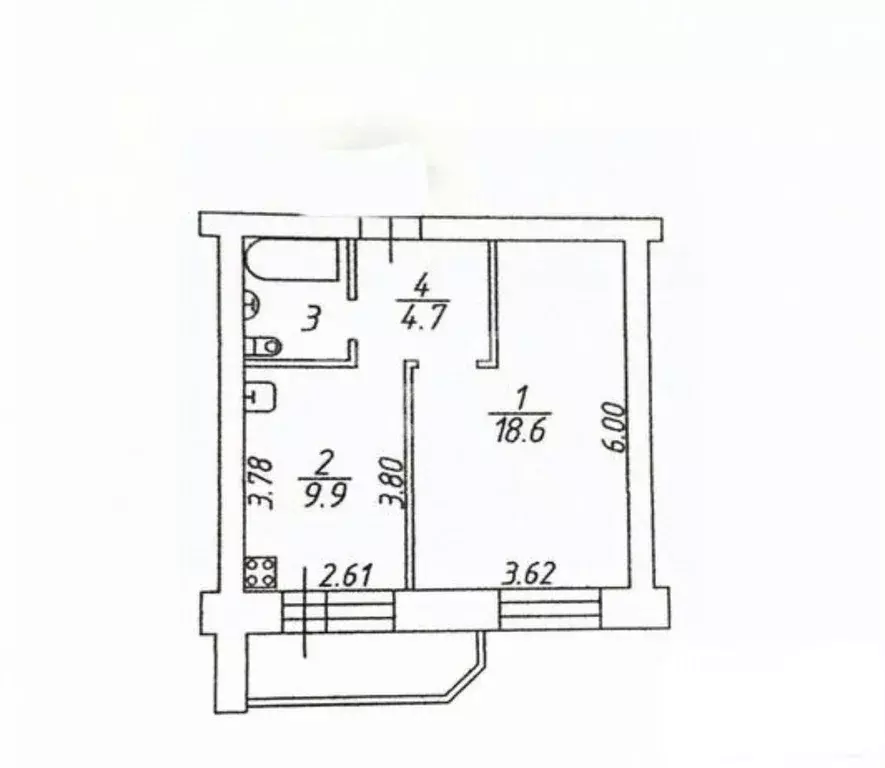 1-к кв. Вологодская область, Вологда Фрязиновская ул., 29 (39.0 м) - Фото 1