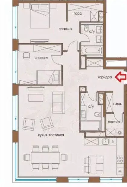 3-к кв. Москва ул. Нижние Мневники, 7 (112.4 м) - Фото 2