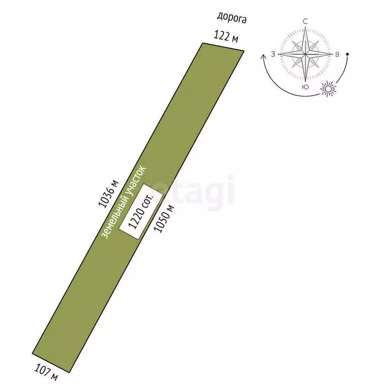 Участок в Синицыно, улица Тельмана, 1 (1220 м) - Фото 1