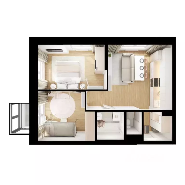 2-к кв. Ленинградская область, Всеволожский район, д. Новое Девяткино ... - Фото 2