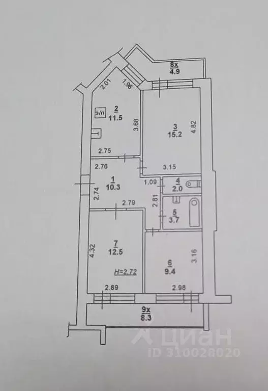 3-к кв. Ростовская область, Ростов-на-Дону пос. Орджоникидзе, ул. 2-я ... - Фото 0