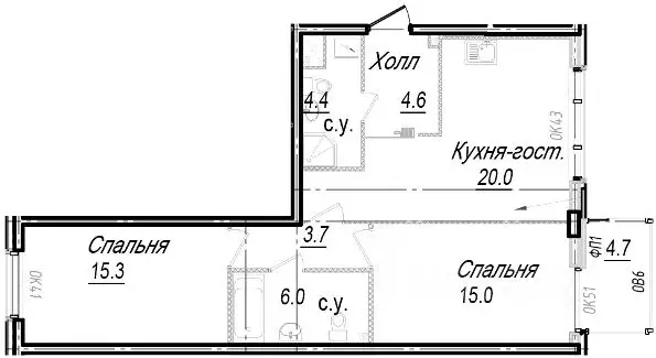 3-к кв. Санкт-Петербург наб. Реки Карповки, 27 (71.3 м) - Фото 0