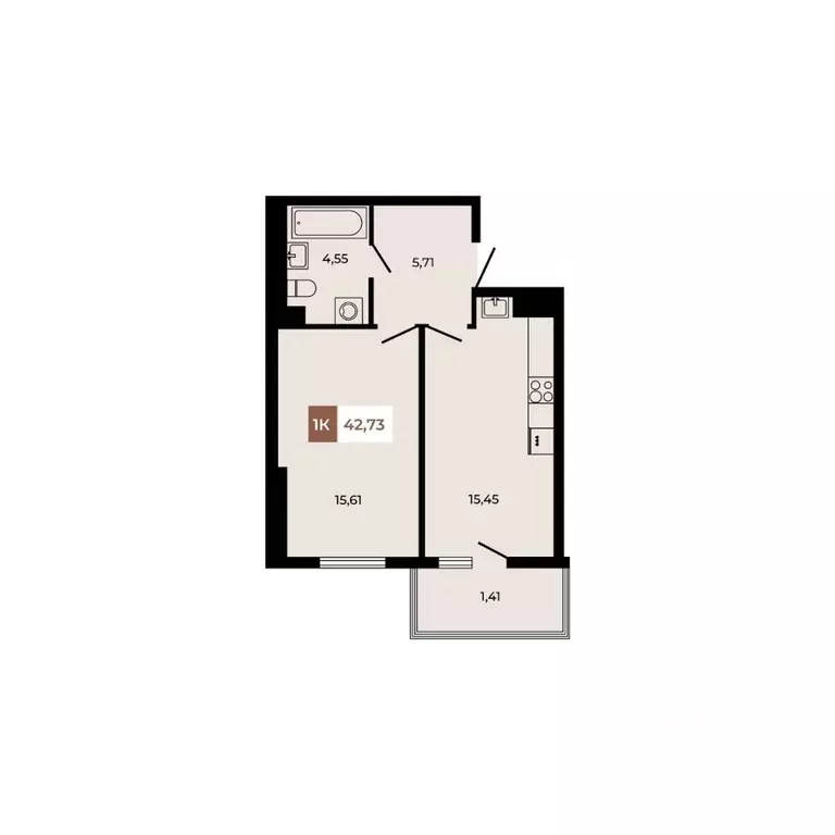 1-к кв. Ростовская область, Аксайский район, Щепкинское с/пос, пос. ... - Фото 1