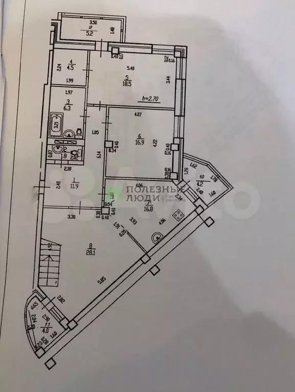 4-к. квартира, 171,1 м, 7/8 эт. - Фото 0