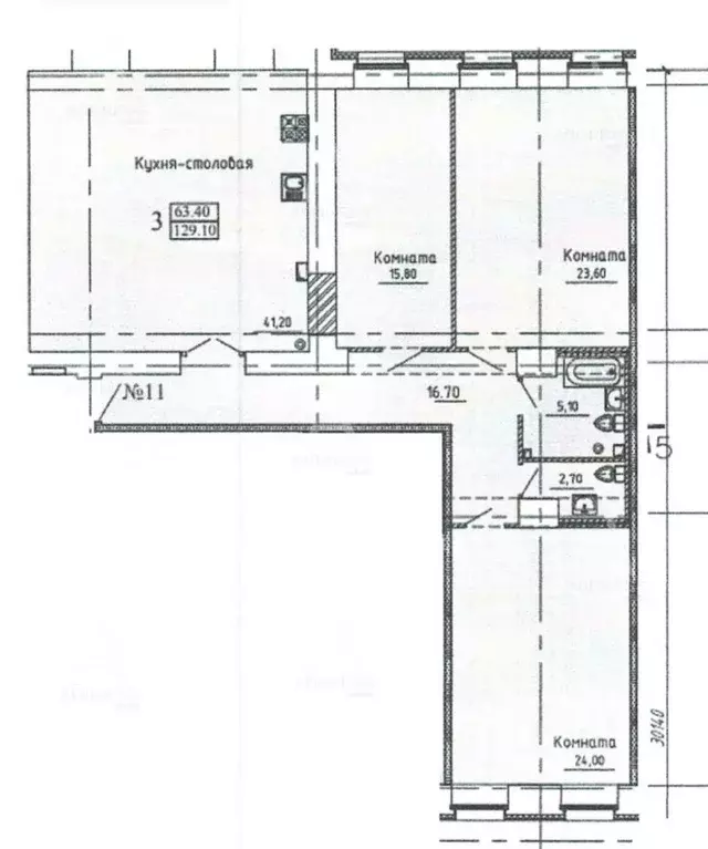 3-к кв. Санкт-Петербург, Санкт-Петербург, Пушкин Захаржевская ул., 14 ... - Фото 1