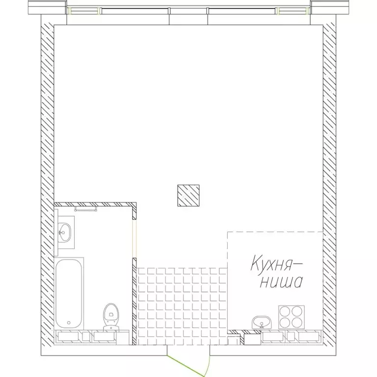 1-к кв. Приморский край, Владивосток Санаторная мкр,  (45.11 м) - Фото 1