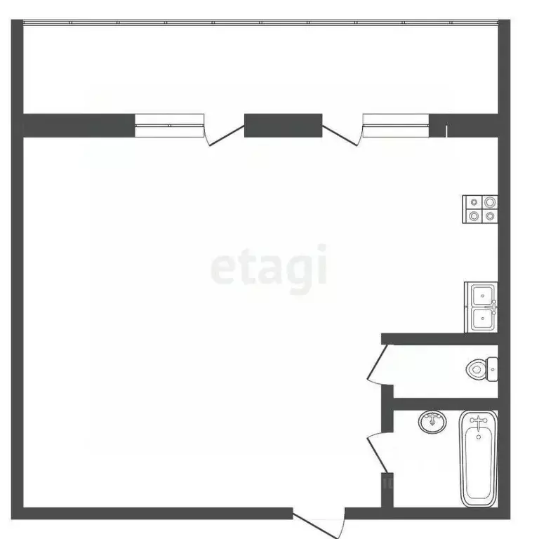 Студия Ханты-Мансийский АО, Ханты-Мансийск ул. Гагарина, 35 (52.4 м) - Фото 2