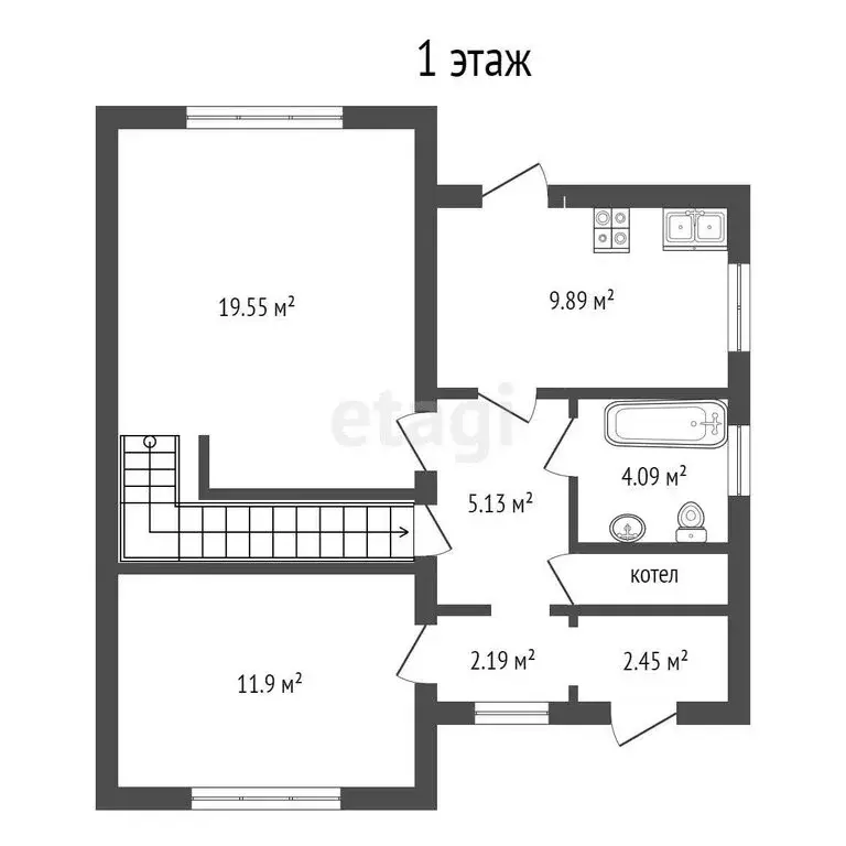 Дом в Патрушева, Таёжная улица (121.1 м) - Фото 1