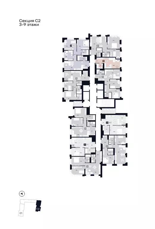 2-комнатная квартира: Москва, Лодочная улица, 27к2 (63.9 м) - Фото 1