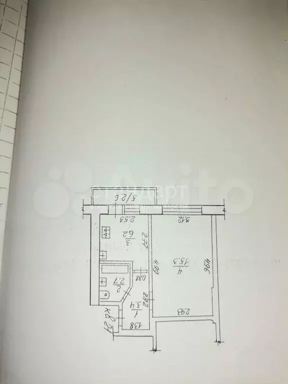 1-к. квартира, 28,4 м, 3/4 эт. - Фото 0