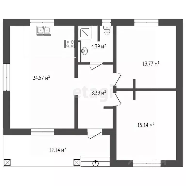 Дом в Тюменская область, Тюмень СОСН Березка-3 тер., ул. 21-я (76 м) - Фото 1