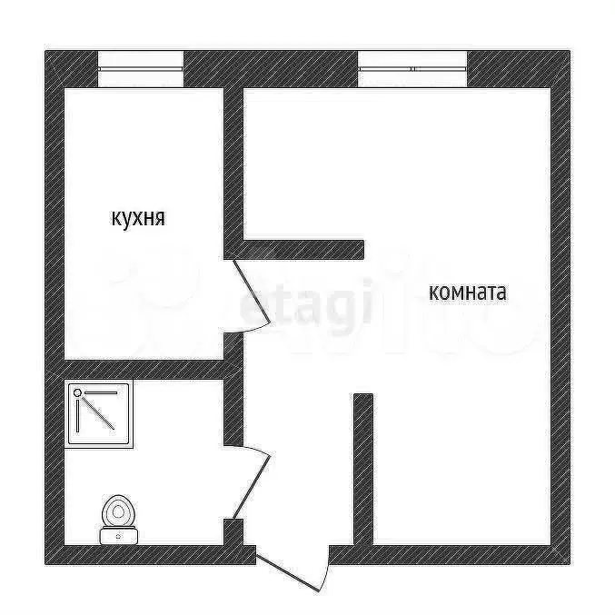 1-к. квартира, 27,9 м, 2/9 эт. - Фото 0