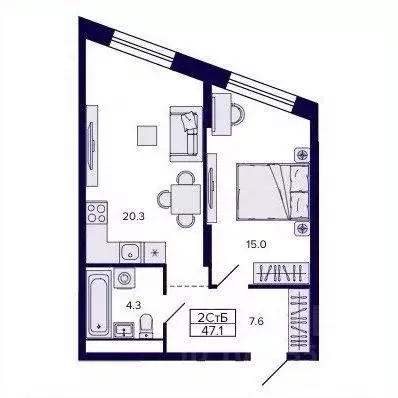 2-к кв. Хабаровский край, Хабаровск ул. Карла Маркса, 96/1 (47.13 м) - Фото 1