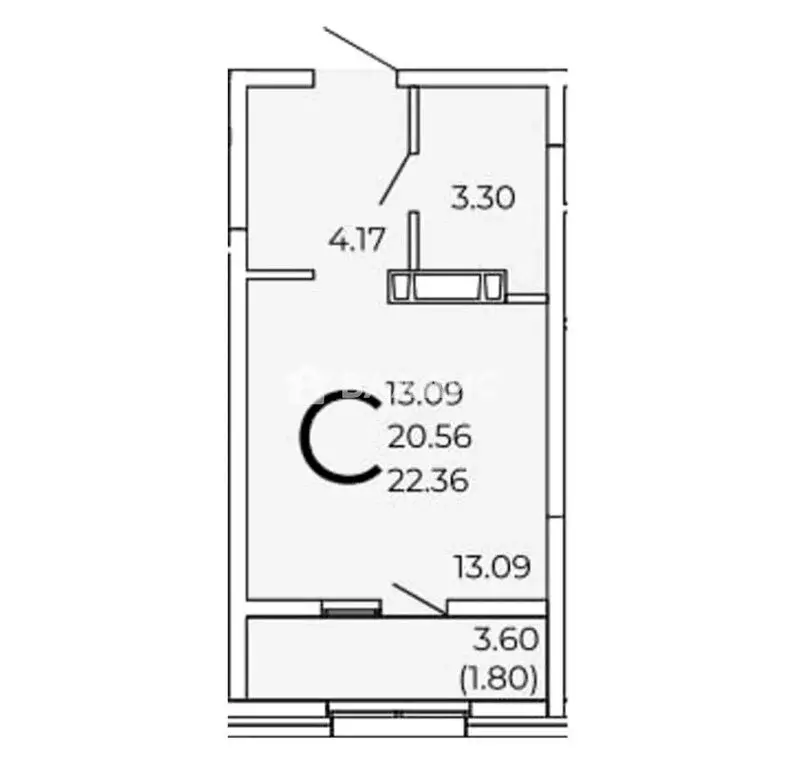 Квартира-студия: Ростов-на-Дону, улица Зорге, 11В (22.36 м) - Фото 1