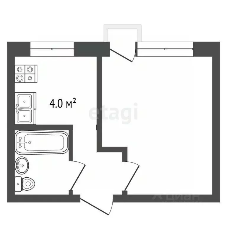 1-к кв. Тамбовская область, Тамбов Моршанское ш., 6В (20.8 м) - Фото 1