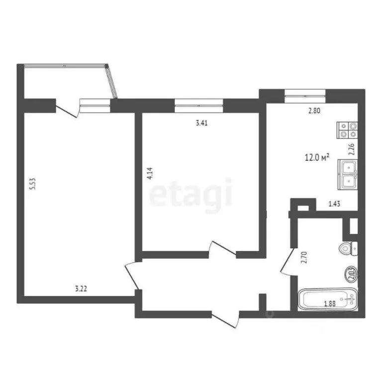 2-к кв. Москва ул. Вилиса Лациса, 27 (58.0 м) - Фото 2