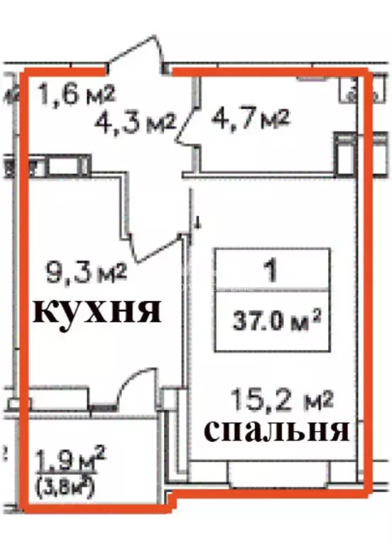 1-комнатная квартира: Электросталь, улица Захарченко, 12 (35 м) - Фото 0