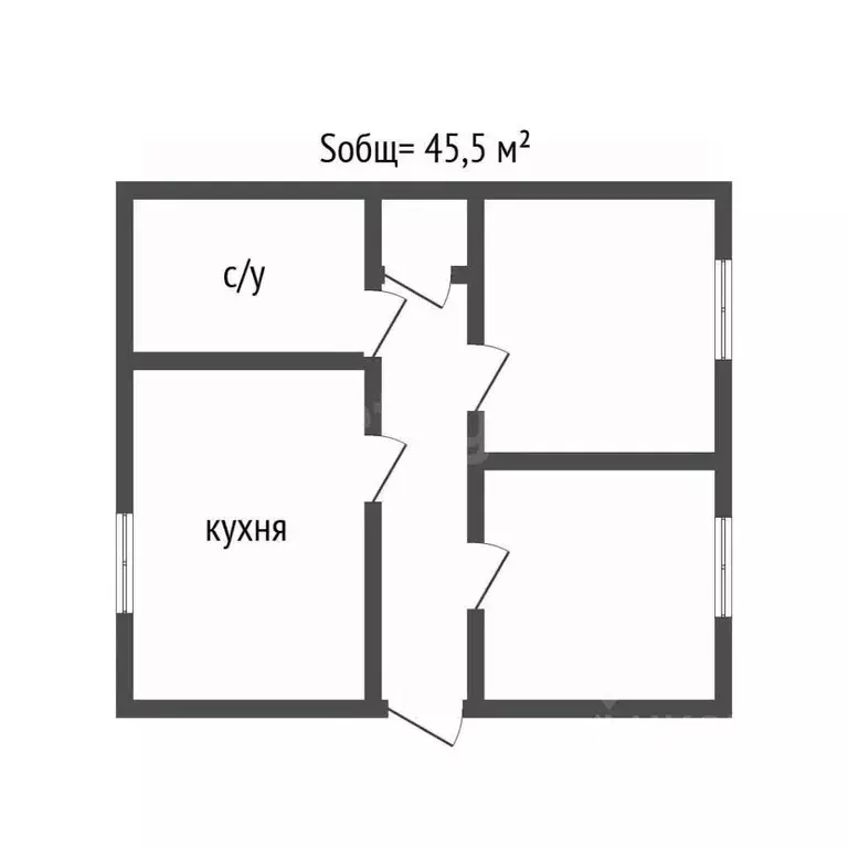 2-к кв. Брянская область, Фокино ул. Калинина, 1 (45.5 м) - Фото 2