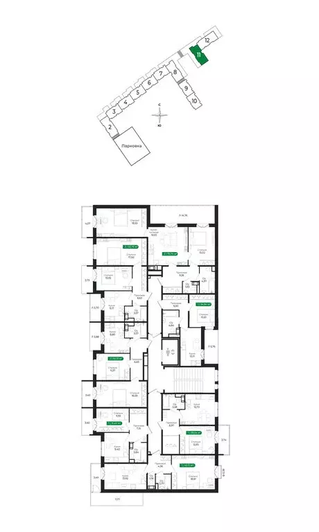 2-комнатная квартира: Сертолово, Центральная улица, 15 (47 м) - Фото 0
