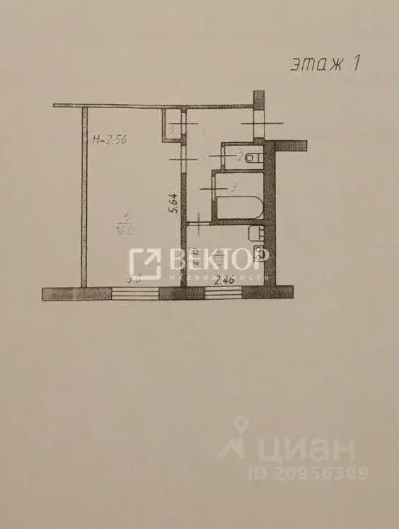1-к кв. Ивановская область, Лежневский район, с. Шилыково 3 (29.5 м) - Фото 2