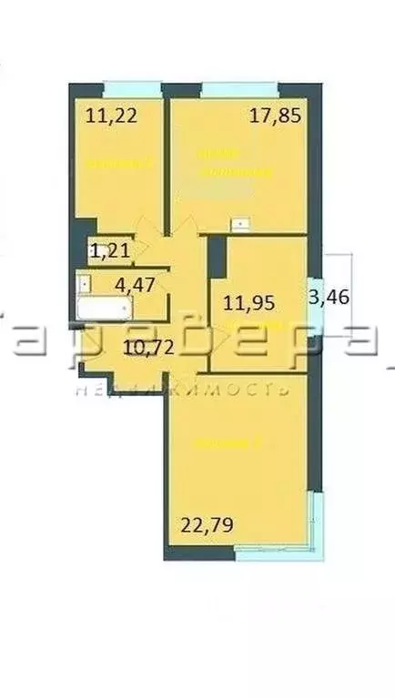 3-к кв. Красноярский край, Красноярск ул. Петра Подзолкова, 24 (79.1 ... - Фото 2