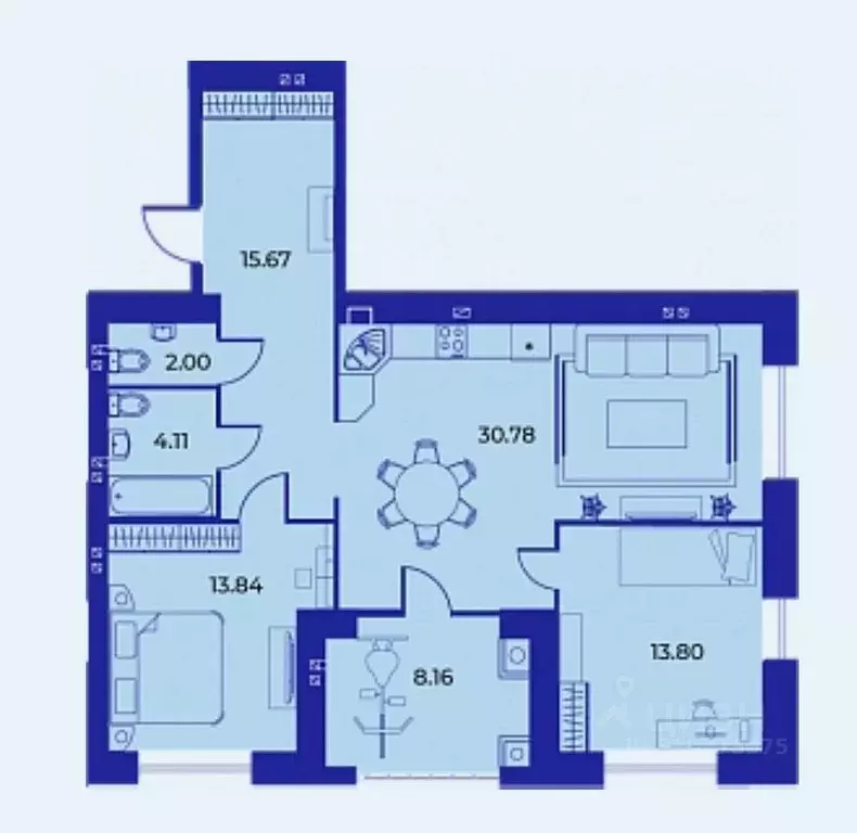 2-к кв. Брянская область, Брянск Резиденция Гринпарк жилой комплекс ... - Фото 1