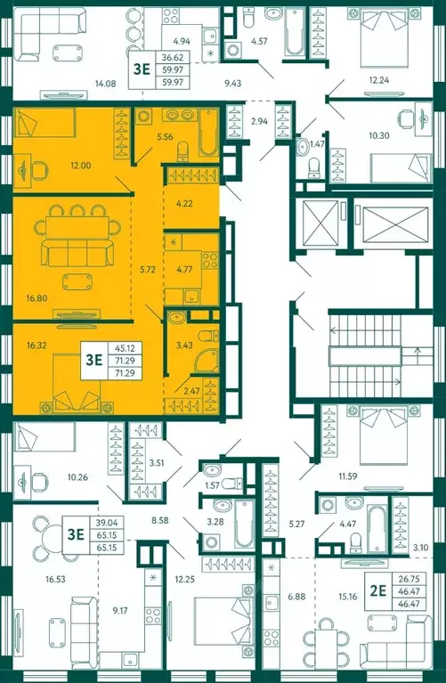 2-к кв. Башкортостан, Уфа Зеленая Роща жилрайон, Терле Парк жилой ... - Фото 2